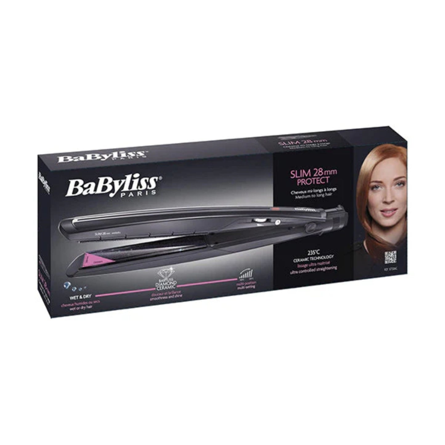 Babyliss Wet & Dry Hair Straightener - Black