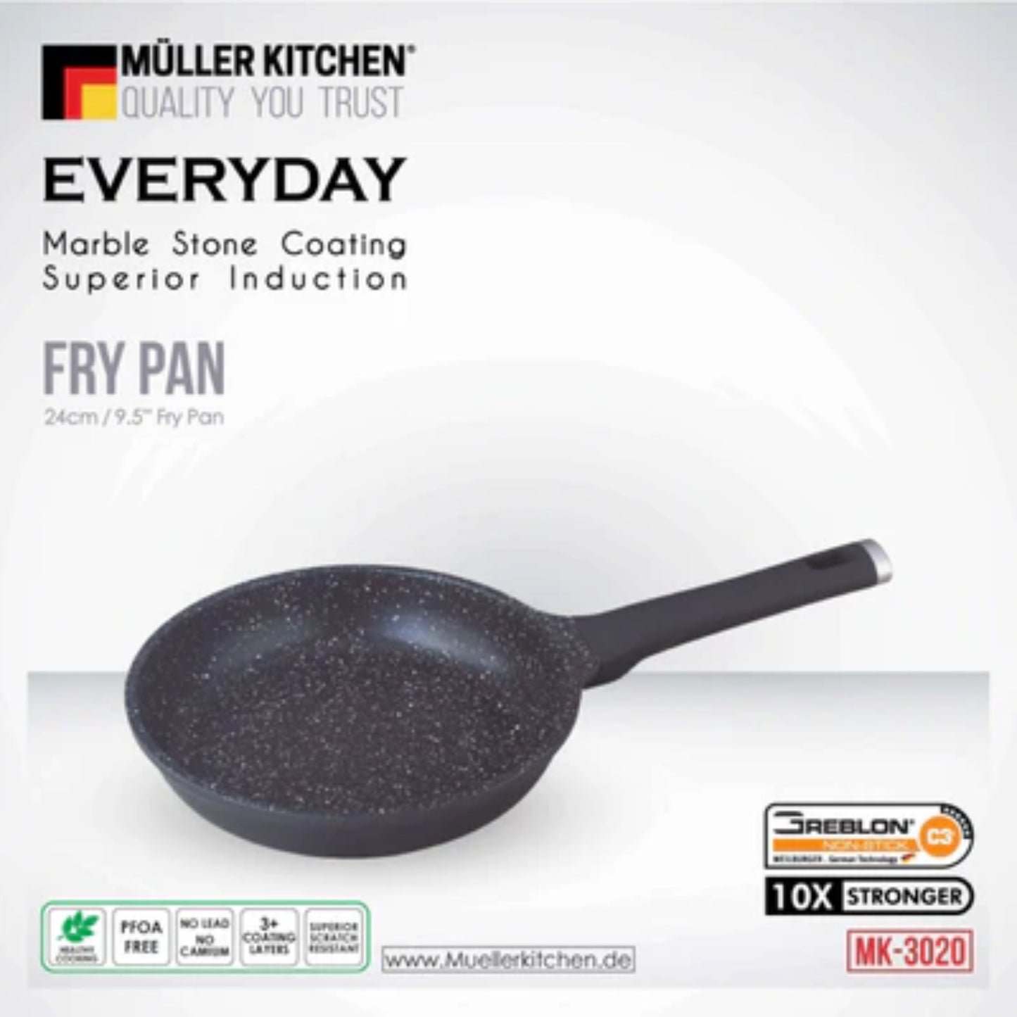 Muller kitchen Die-Cast Aluminum Frypan from 20 - 24 -28 cm