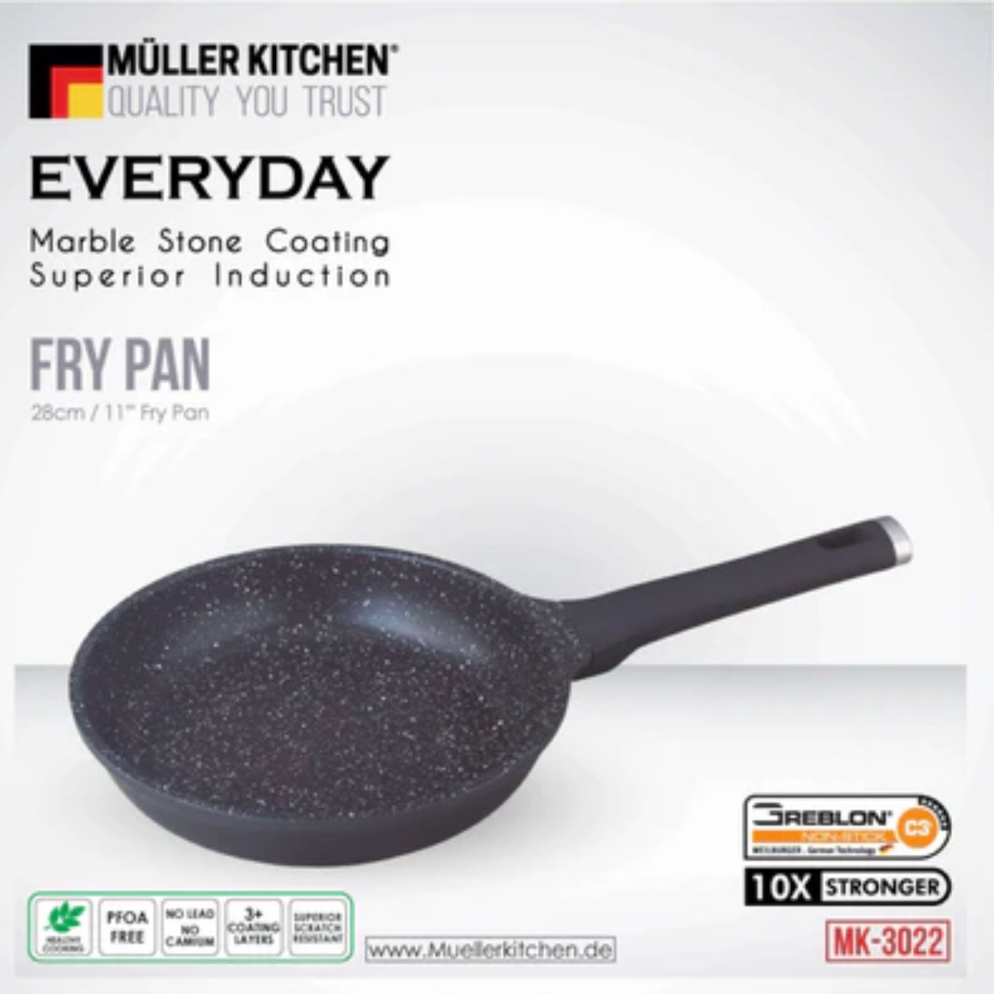 Muller kitchen Die-Cast Aluminum Frypan from 20 - 24 -28 cm