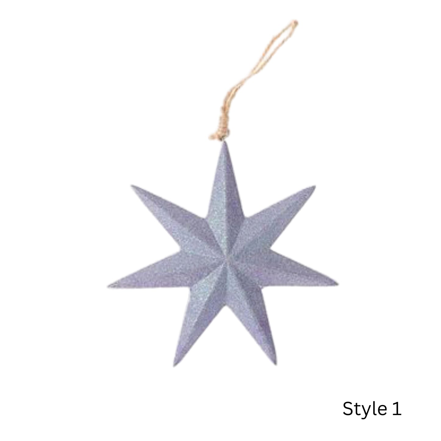 marble hanger glittery Stars L=16cm W=16cm
