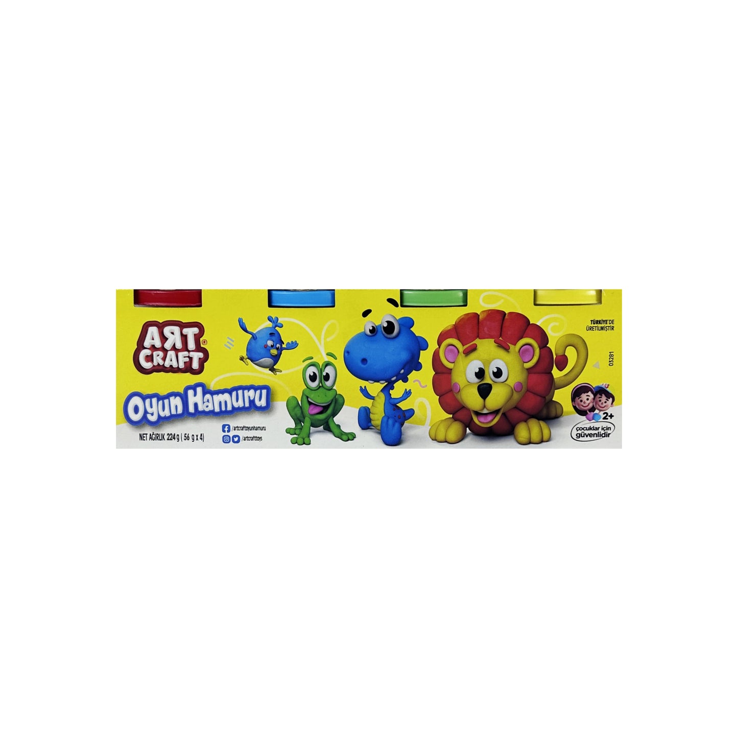 Modeling Clay 4 colors Yellow, Green, Blue and Red 224G