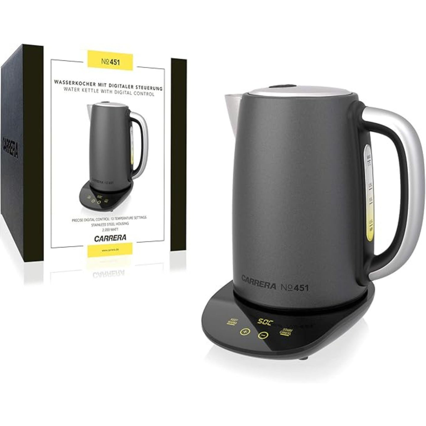 Carrera kettle 2200W 13 Digital programs 1.7L