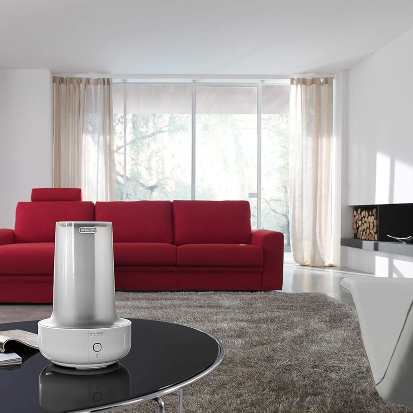 Delonghi, Warm Mist Humidifier, 200W 1.6L, 7hrs Operation, Aroma Therapy