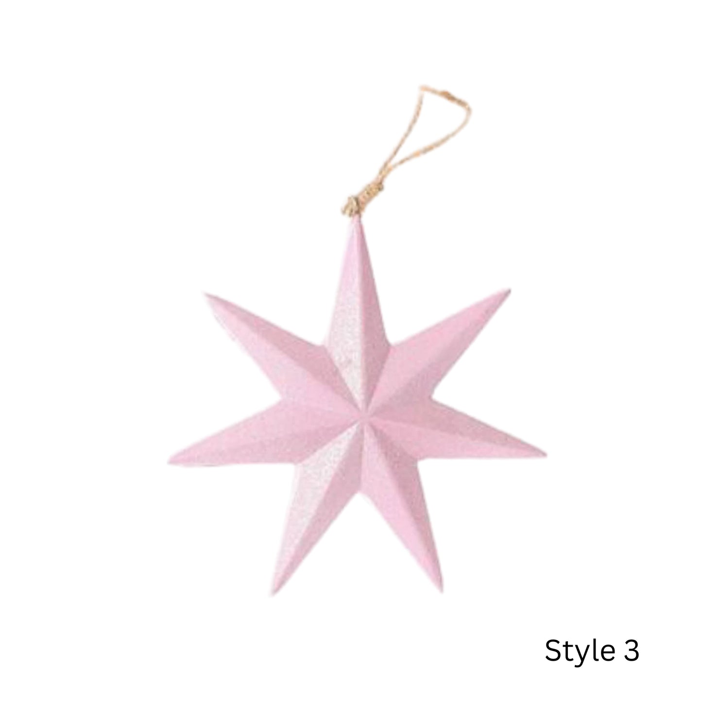 marble hanger glittery Stars L=16cm W=16cm