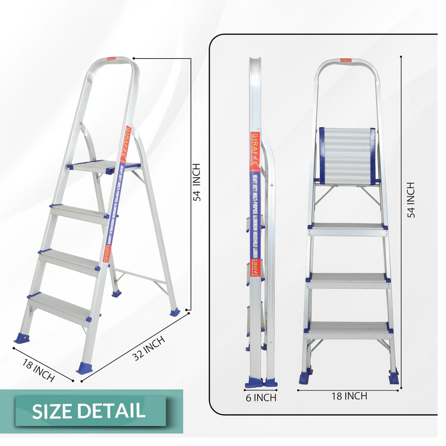 Aluminum 4 steps ladder