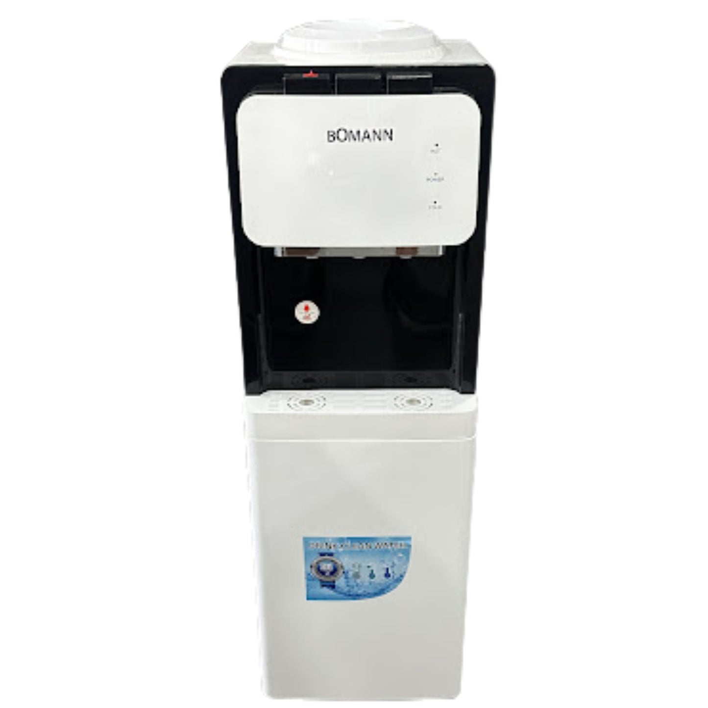 BOMANN Top-loaded water dispenser with storage cabinet