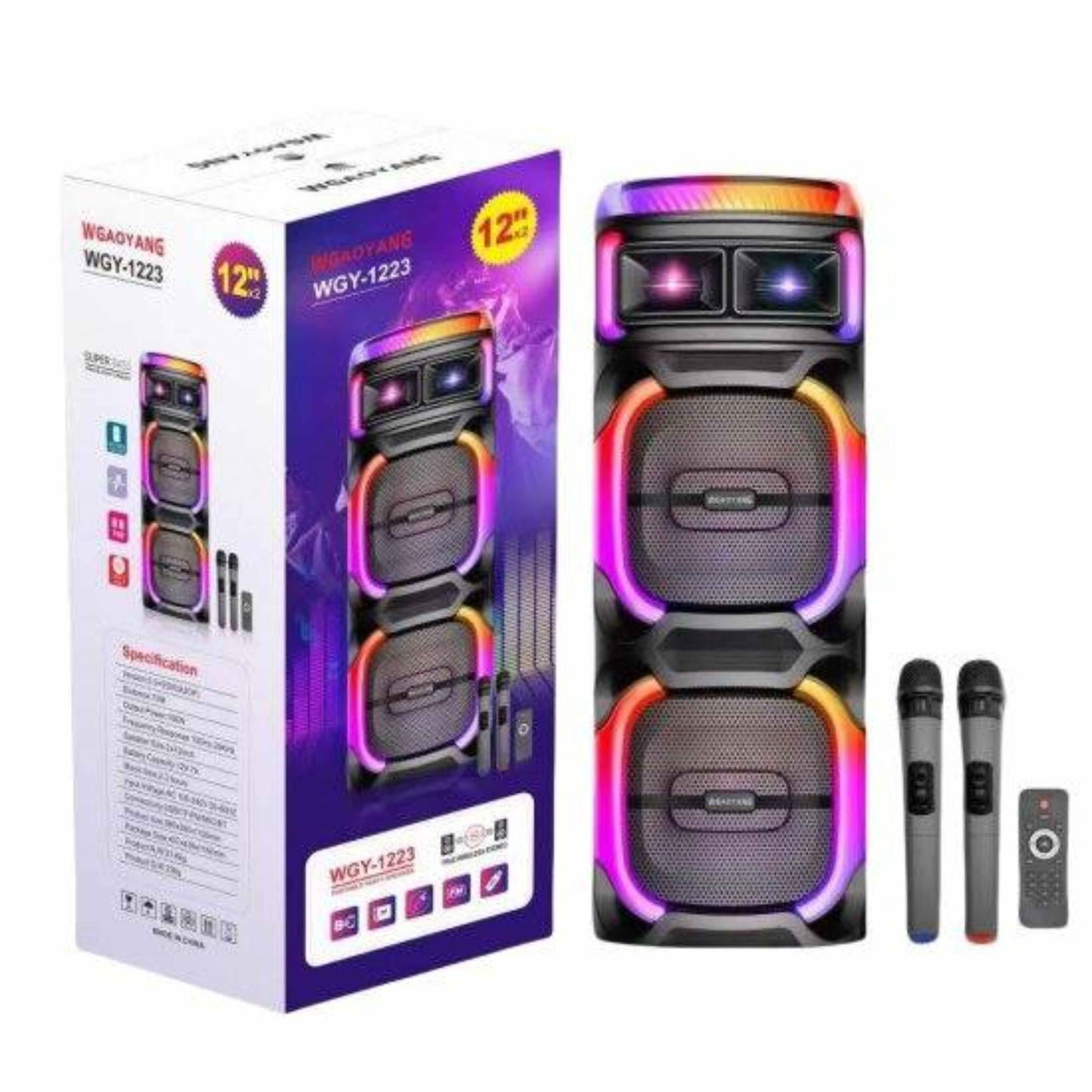 Trolley Dual 12 inch big power battery party speaker