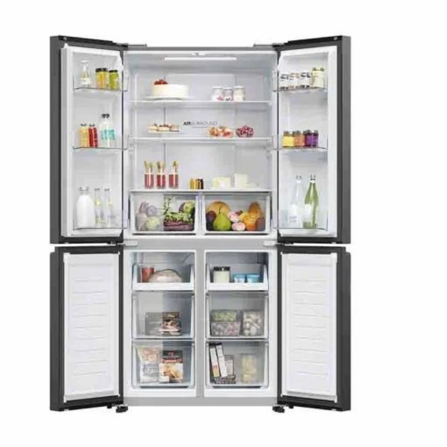 National 4 doors Fridge Stainless Steel 180 cm