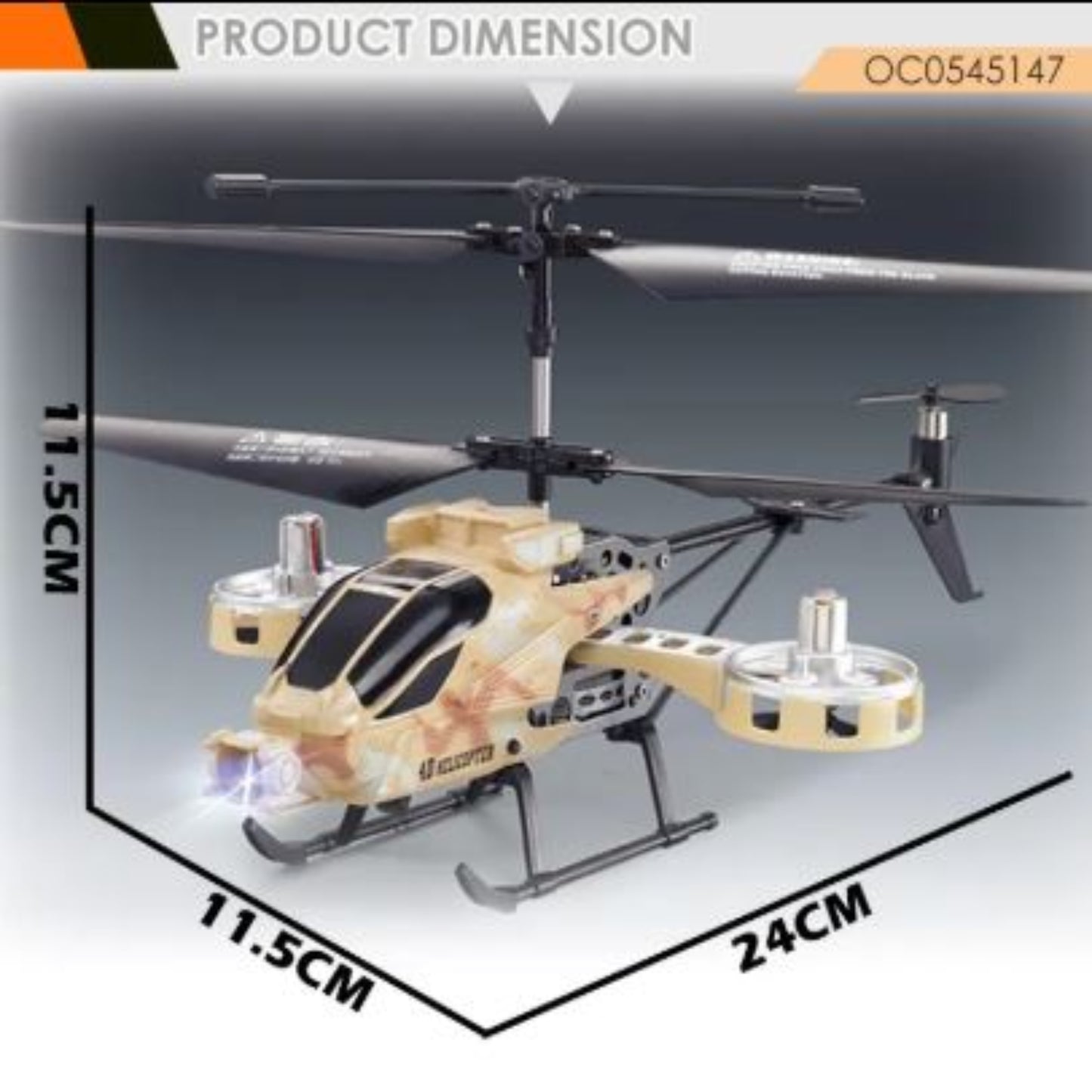 ARMY Design Magicwand Expert Rainbow 2-Channel Radio Remote Controlled Helicopter