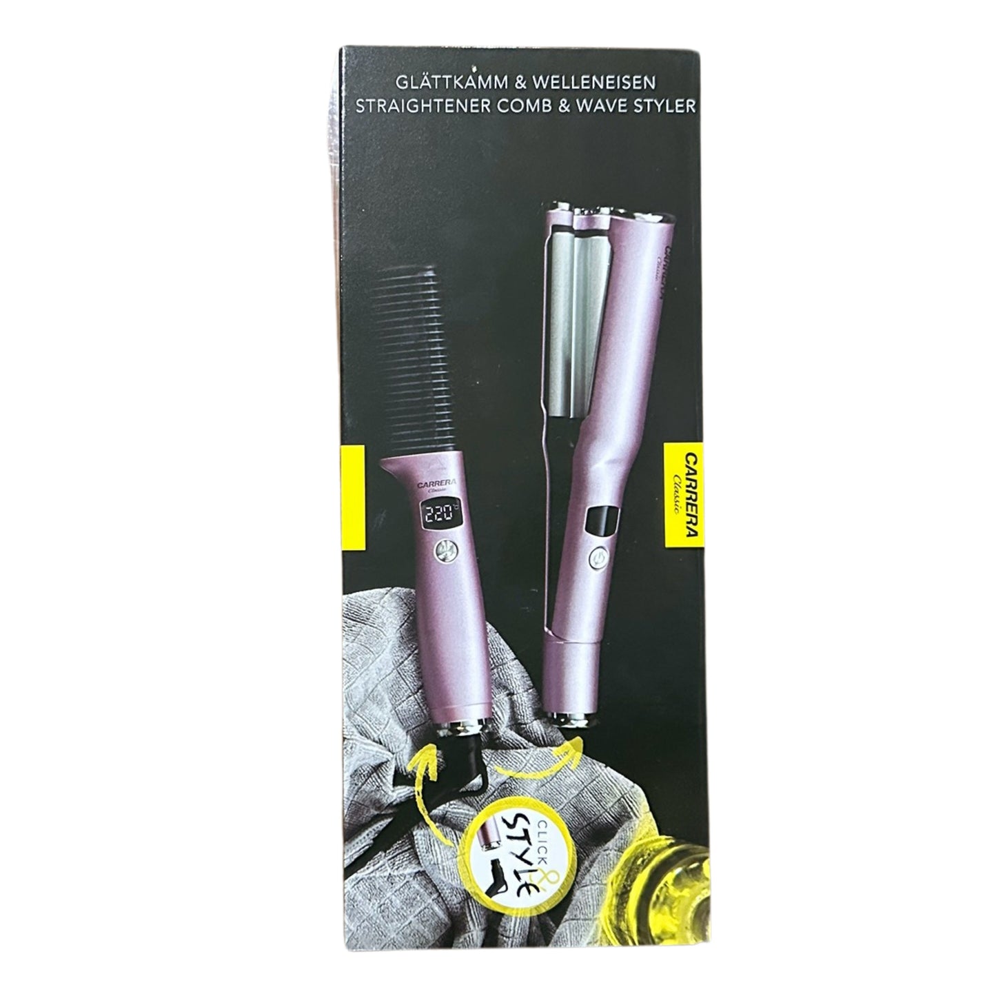 Carrera Classic Straightener Comb and Wave Styler Set