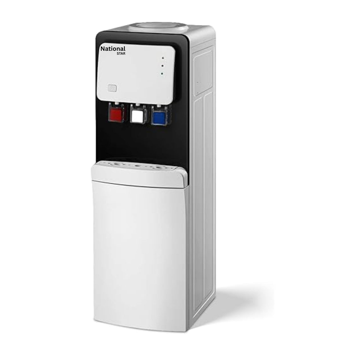 National Star Top load water dispenser with cabinet - White