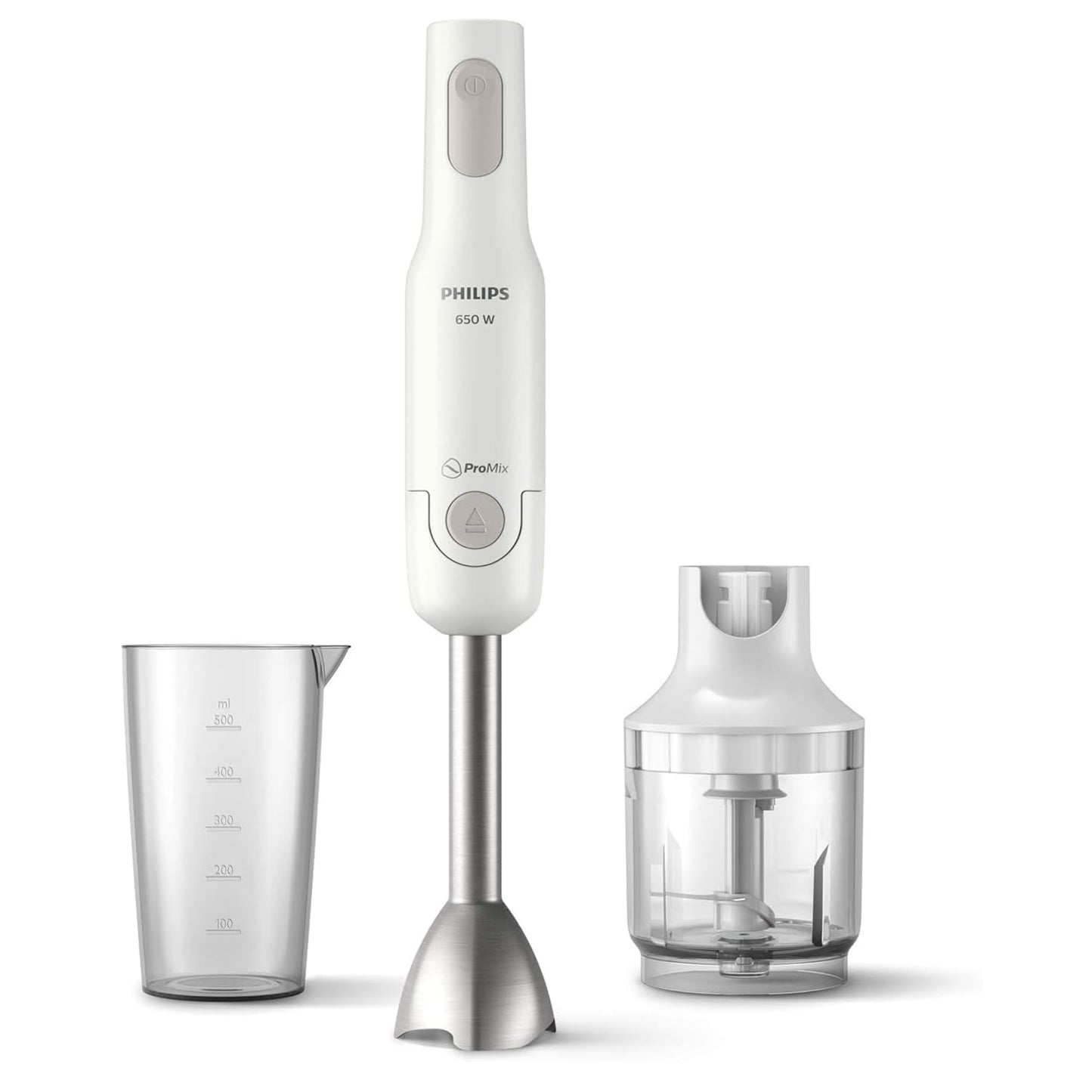 Philips Daily Collection ProMix HandBlender - 650W, Compact Chopper, 1 Speed, Anti-Splash