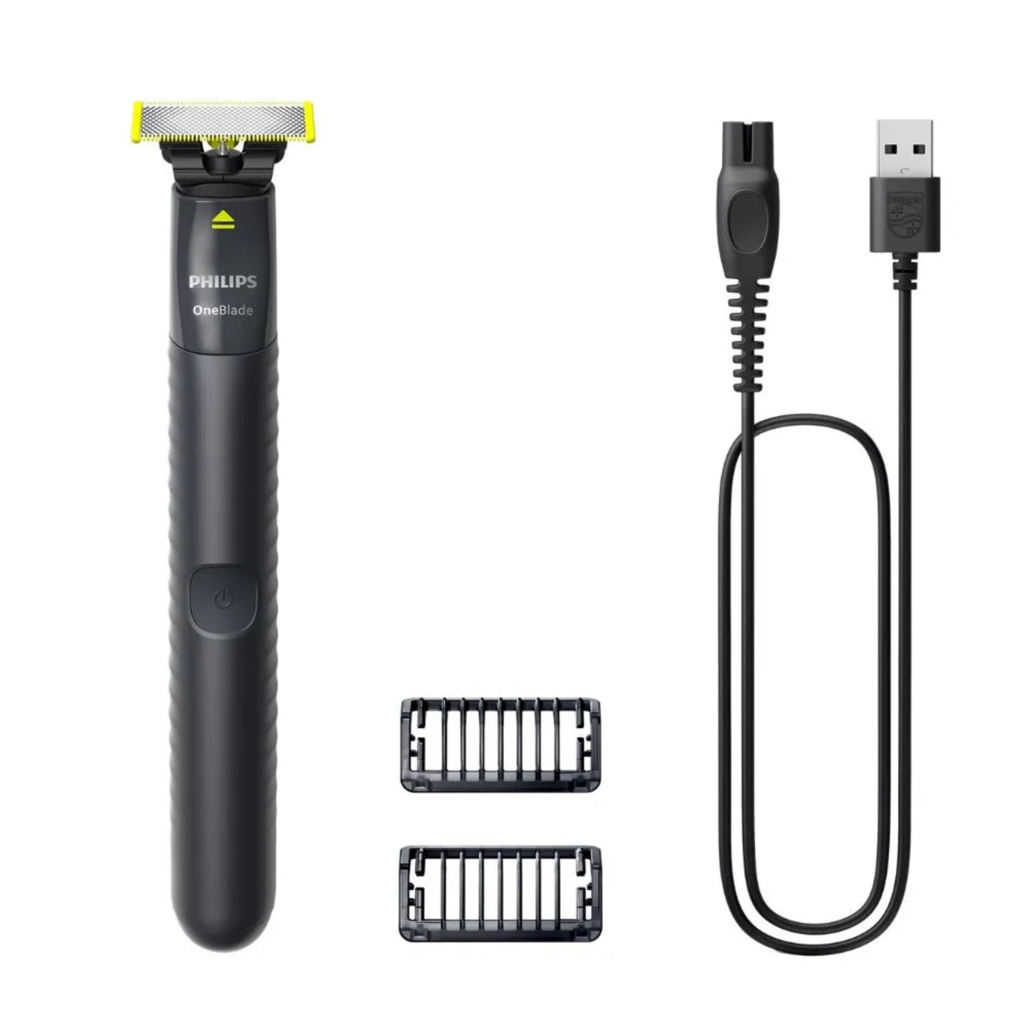 Philips OneBlade Trim, Edge & Shave Any Length | 2 Stubble Combs, Dual-Sided Blade | Wet & Dry Use, 30min Cordless