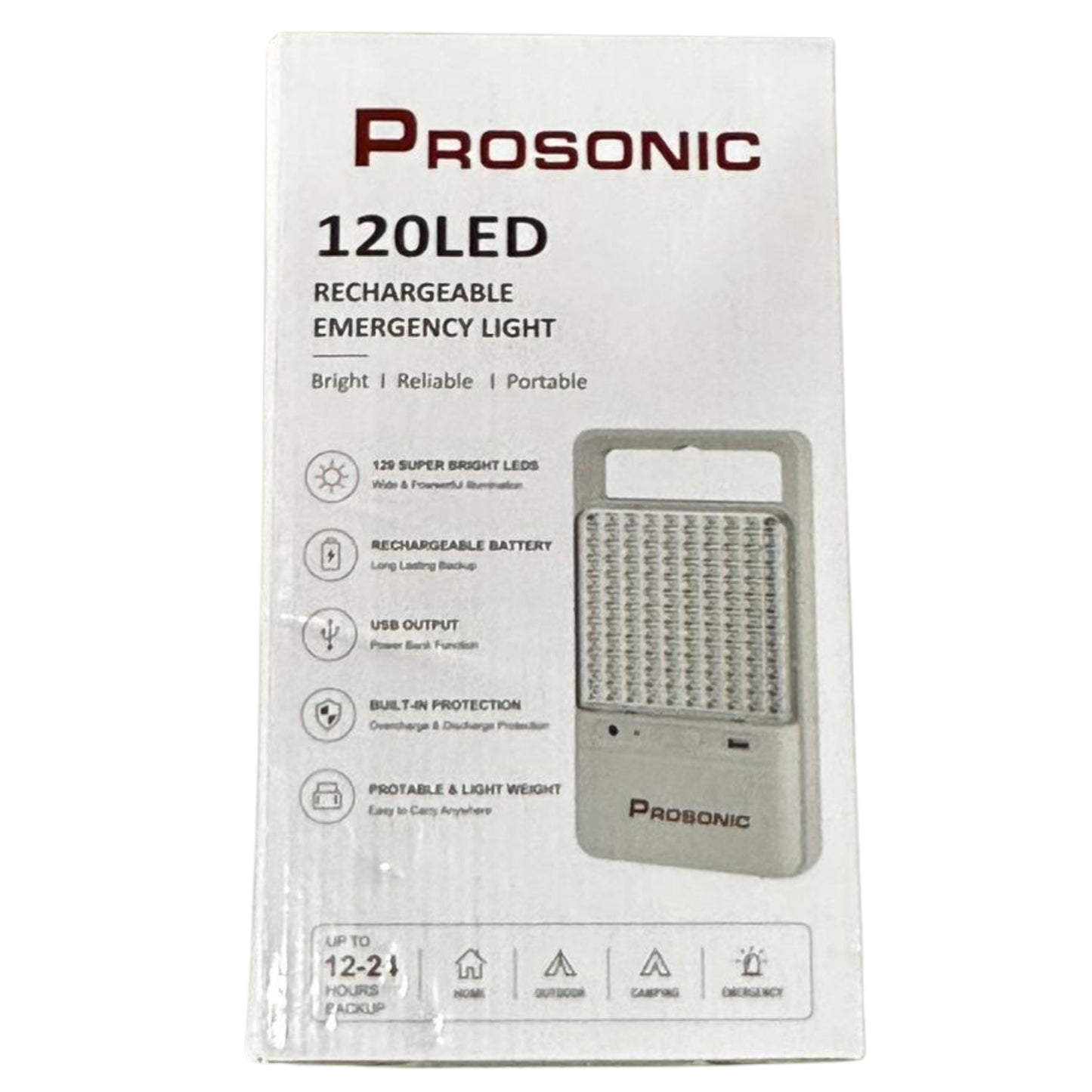 Prosonic Rechargeable led emergency light 120Led - 25W 6V4AH