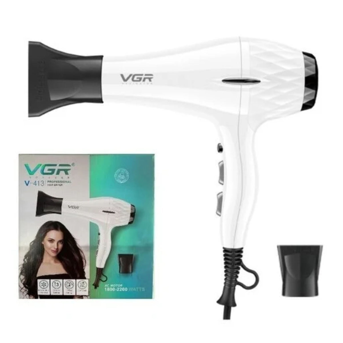VGR V-413 Professional Hair Dryer | 2200W High Power
