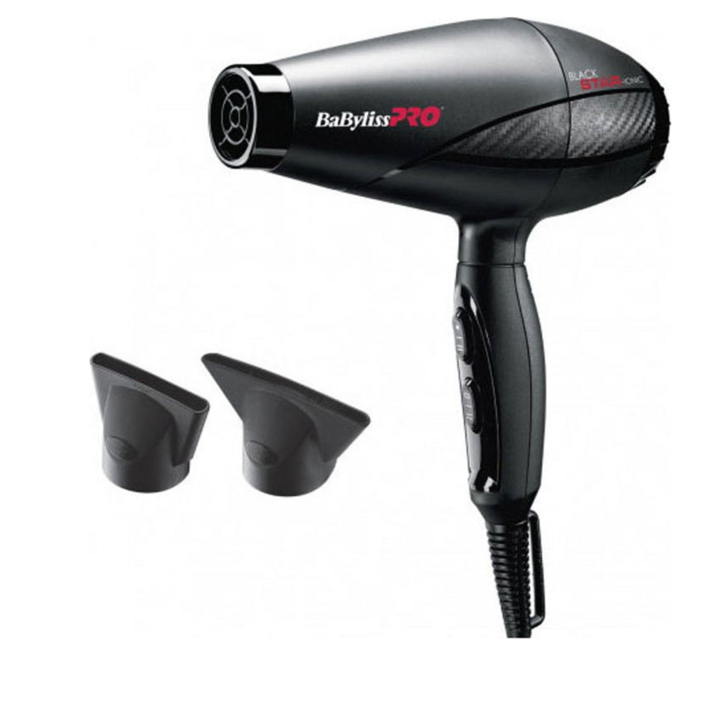 Babyliss, Pro Black Star-Ionic , Hair Dryer With Ionization 2200W With 2 Attachements