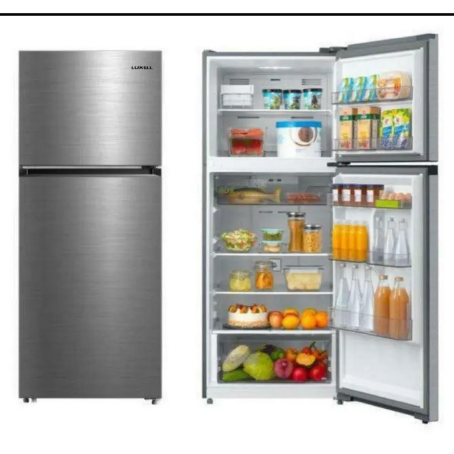 LUXELL inverter Fridge Stainless Steel 170cm Height - Grey