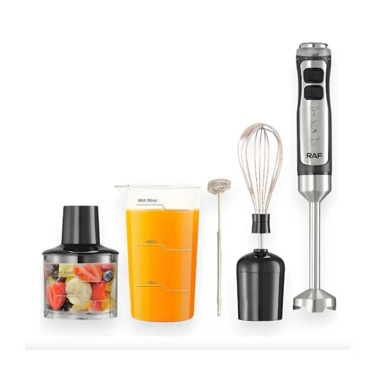 Raf Hand Blender 600W Stainless Steel 5-in-1 R.786