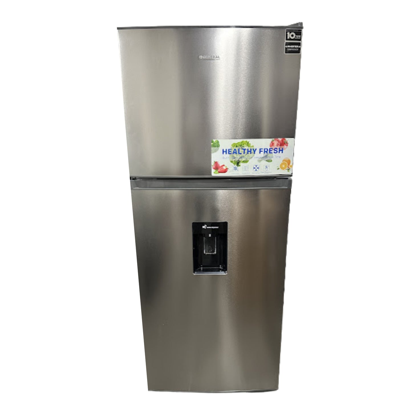 O-General Power inverter Fridge 175cm Height with dispenser - Stainless steel