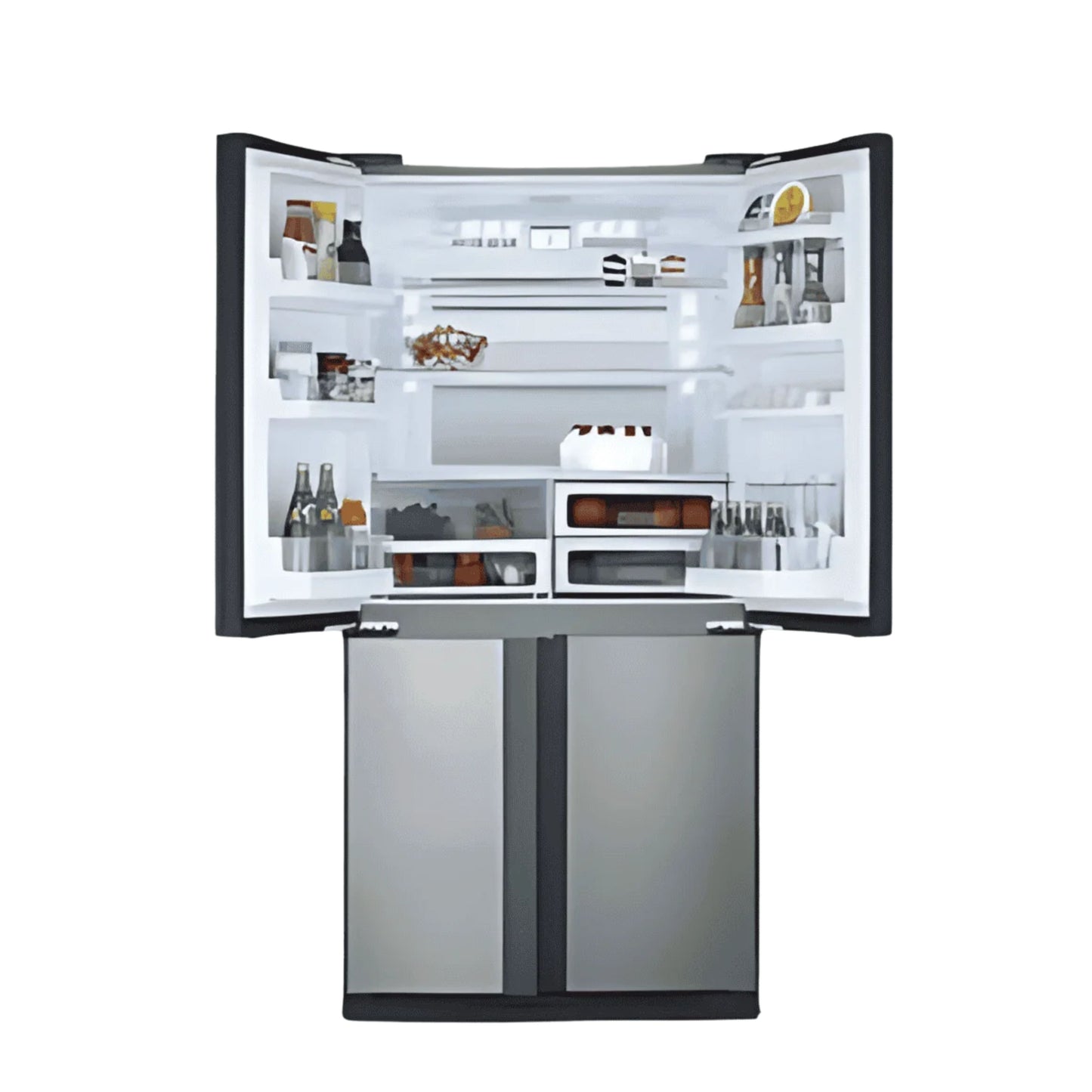 Sharp ,4 doors Refrigerator, 725L Net Capacity, Stainless Steel - 185 cm