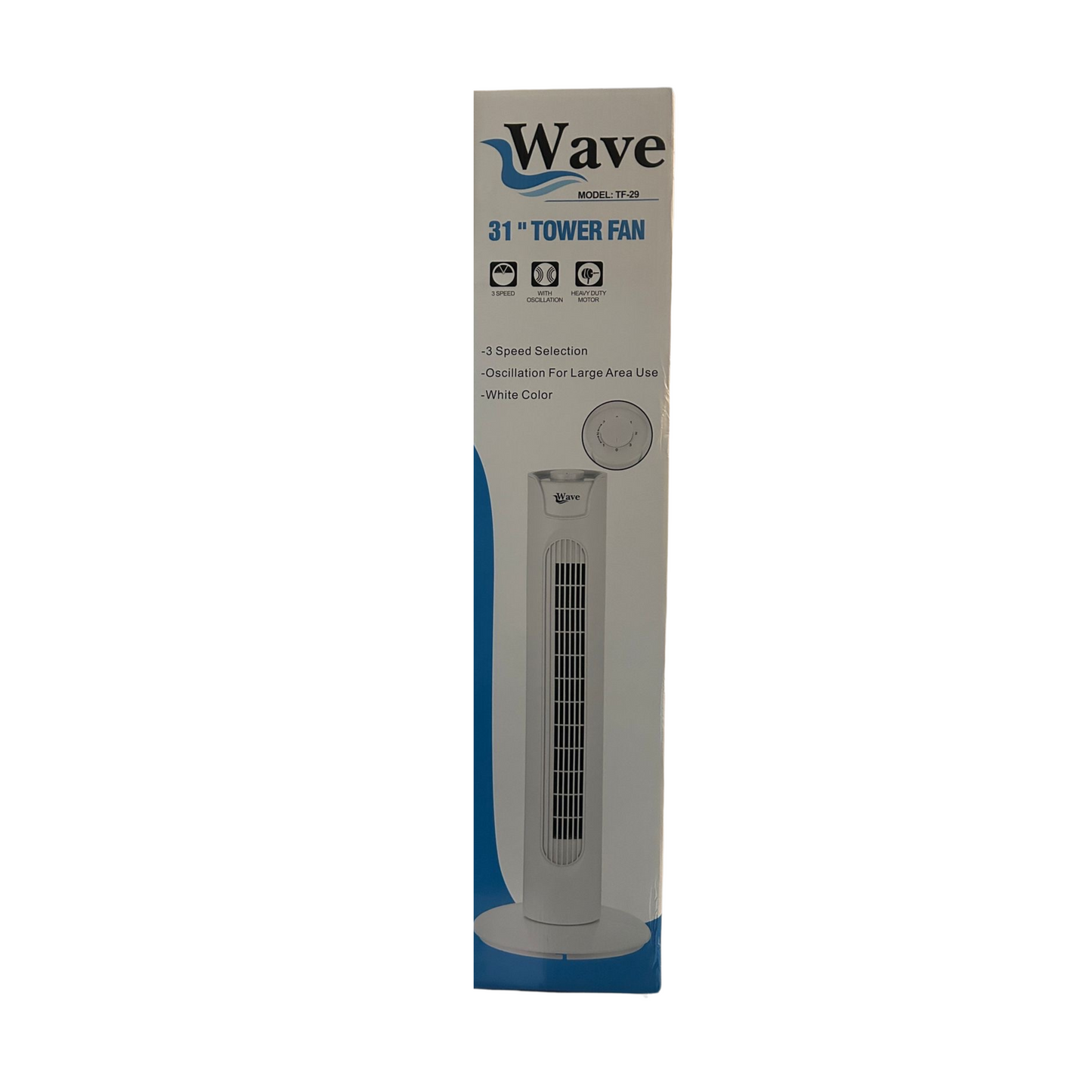 Wave, Tower Fan 40w 3 Speeds 80cm
