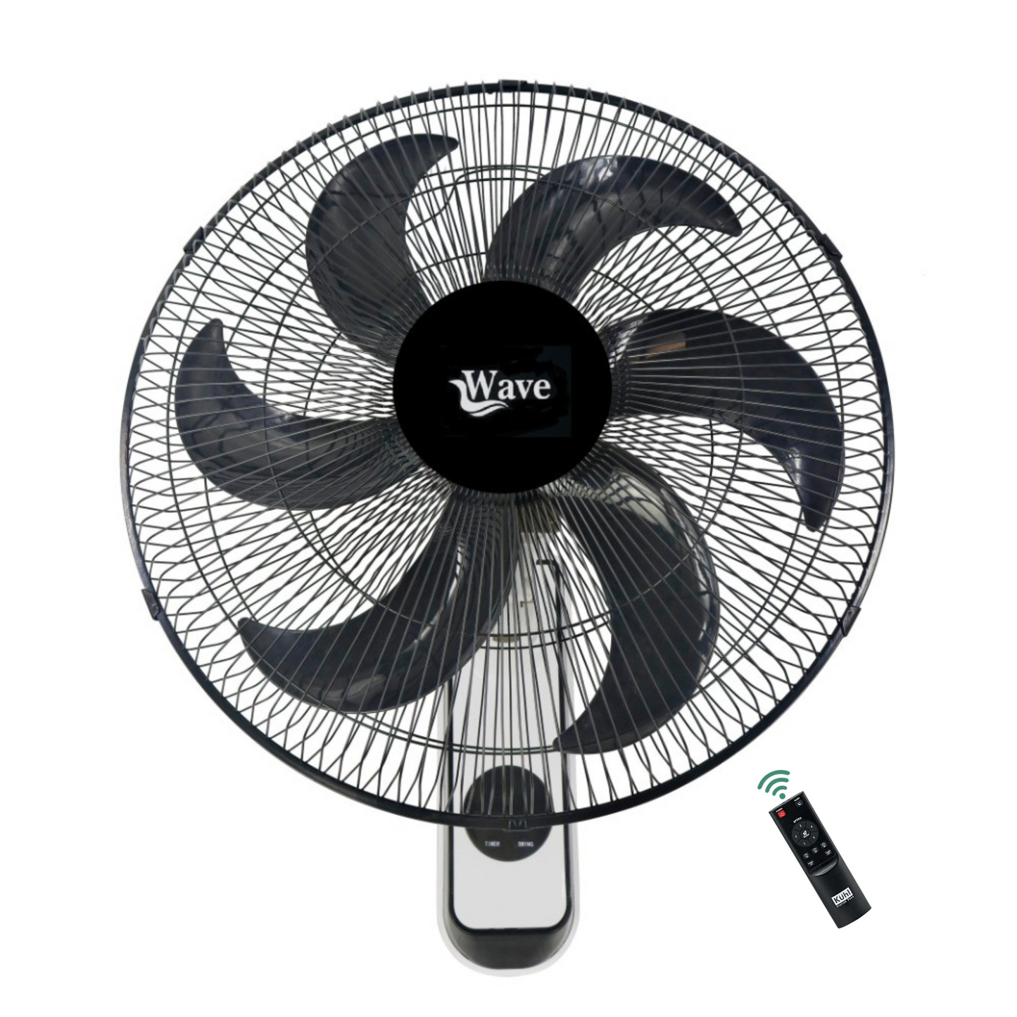 Wave, Wall Fan 18'' 3 Speeds 80W with remote