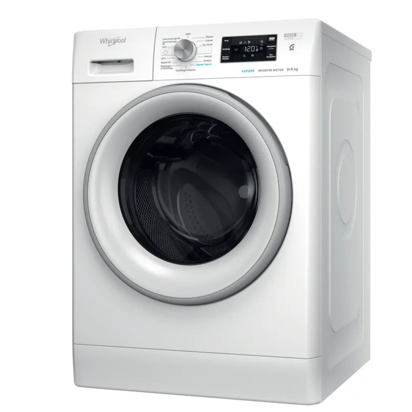 Whirlpool freestanding washer dryer: 9.0 kg/6.0 KG 1400RPM