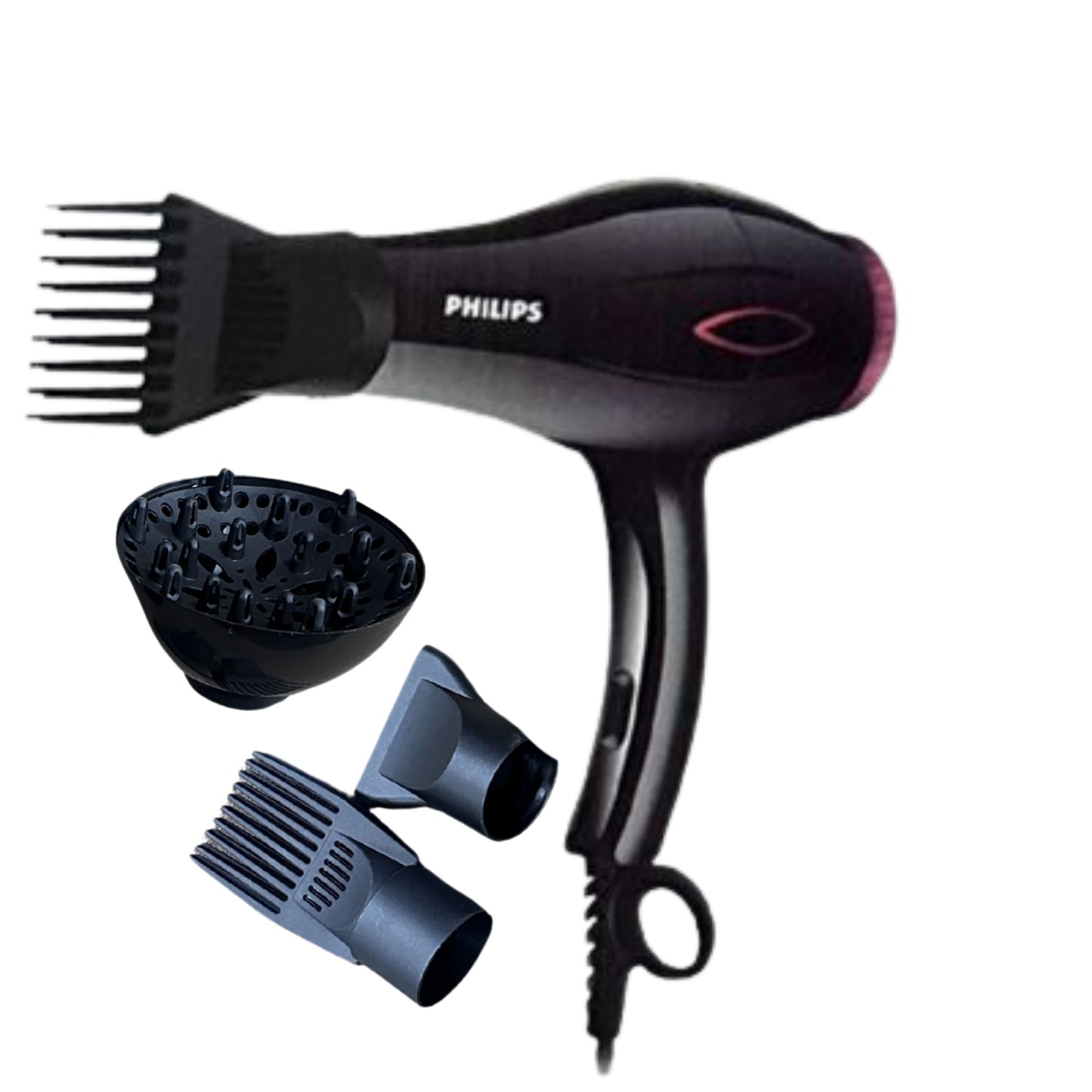 Philips compact Hair Dryer 5000W power - 2200W energy consumption , 3 Heats, 2 Speed