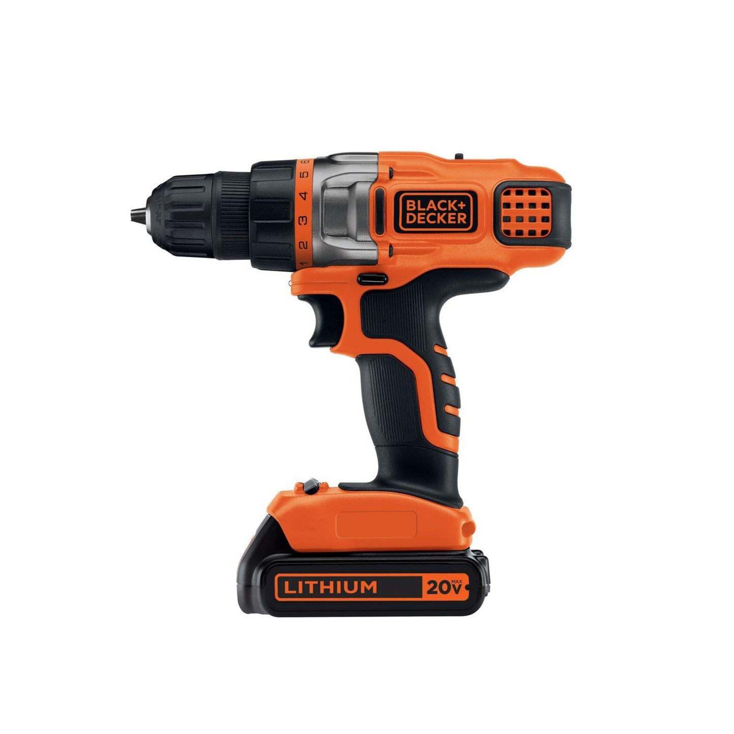 Black+Decker Cordless Drill (12 V, with LED Work Light for Drilling and Screwing)