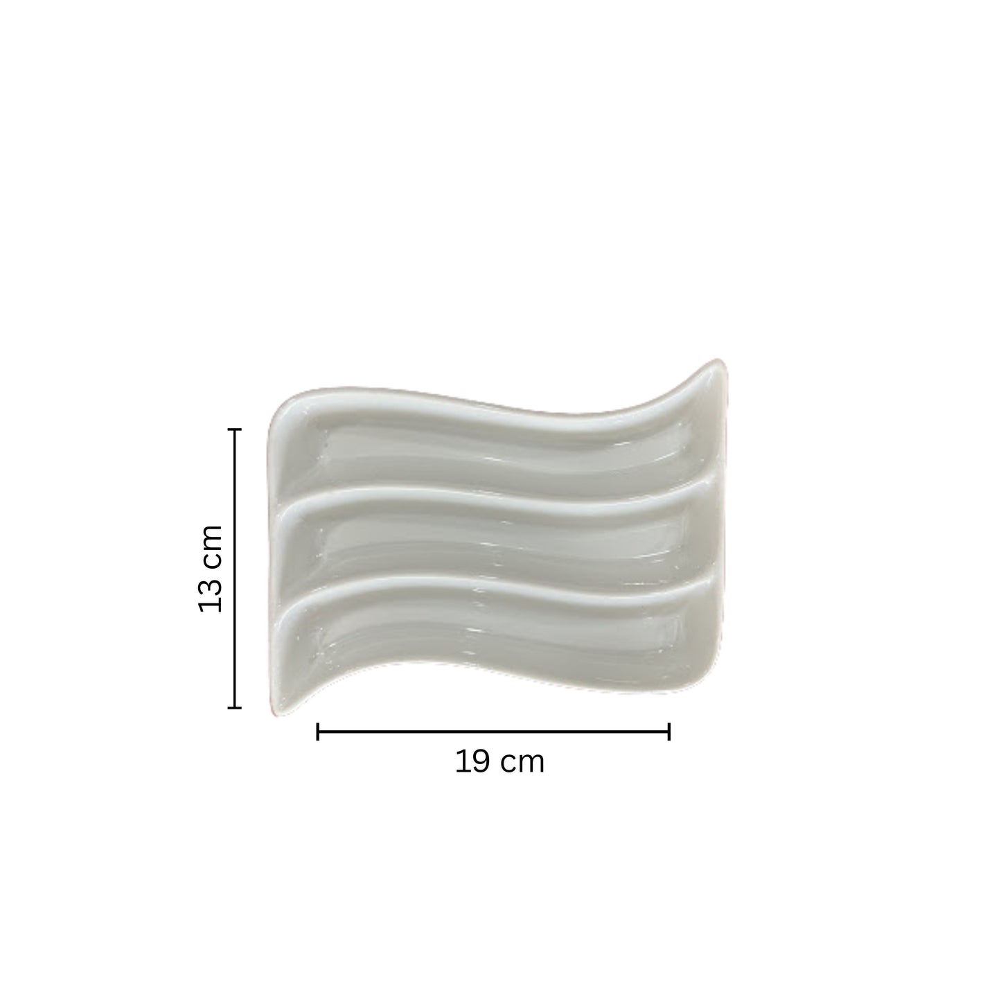 Ceramic Wavy appetizer plate 19cm
