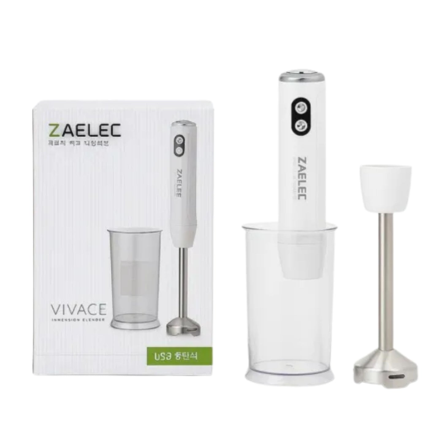 ZAELEC rechargeable hand blender 400w - white