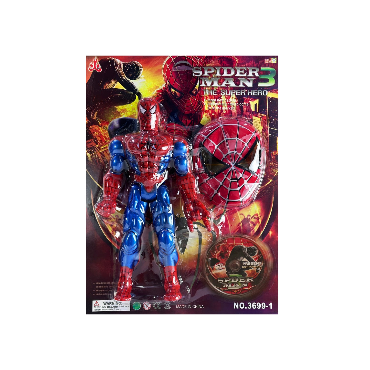 SPIDERMAN figure with mask and cd