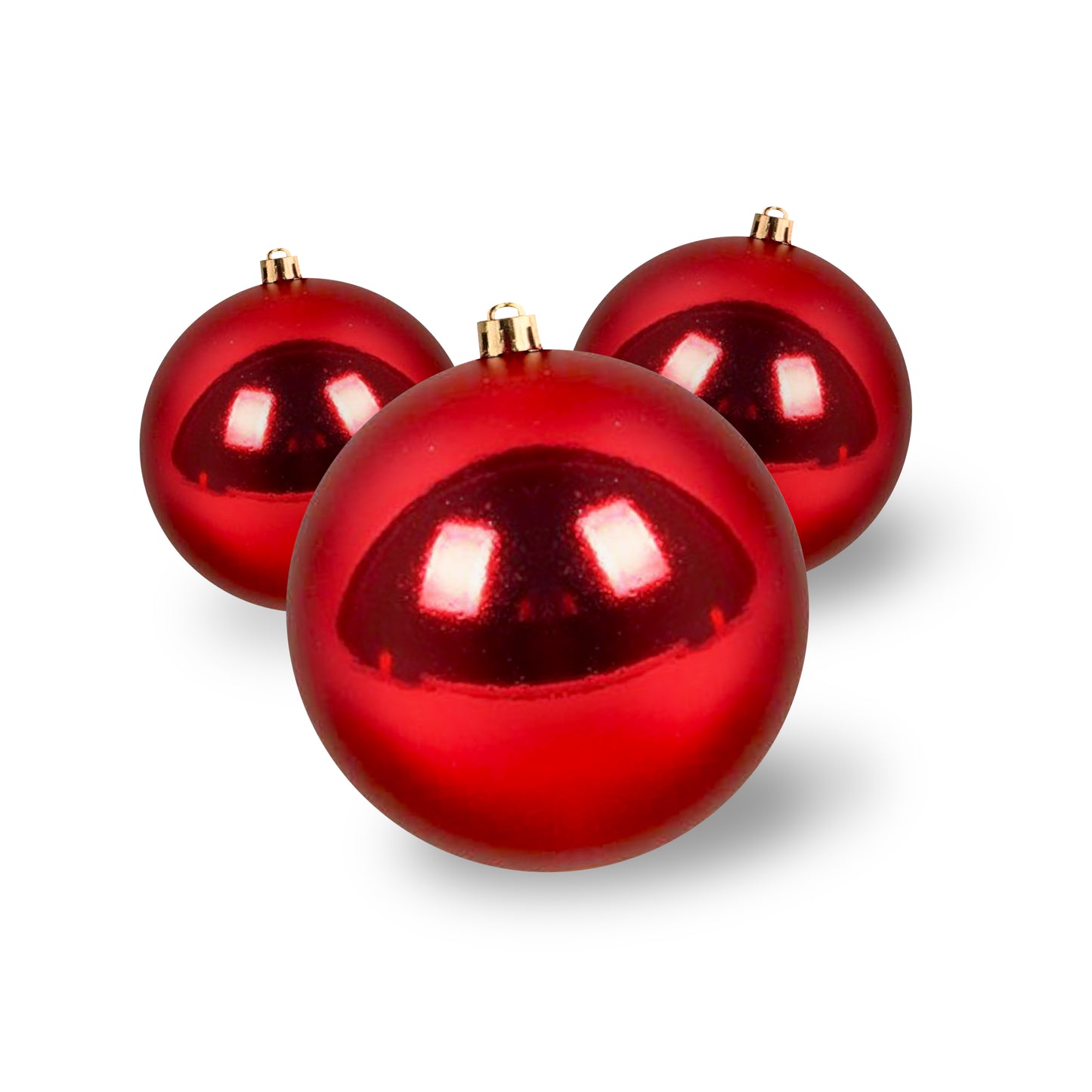Deep red bauble in shinny pearl  mirror finish - 20cm