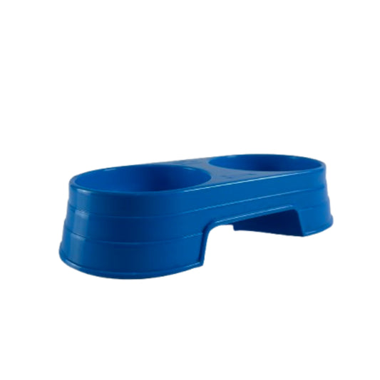 Double Pet food and water container available in 4 colors - 30cm