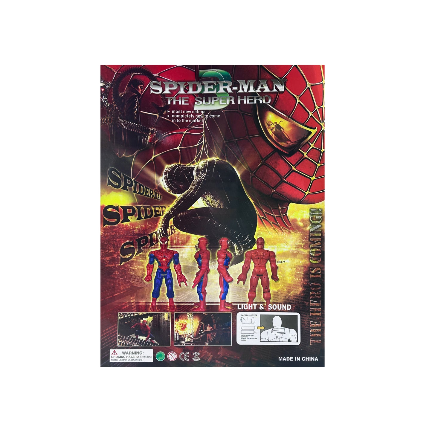 SPIDERMAN figure with mask and cd