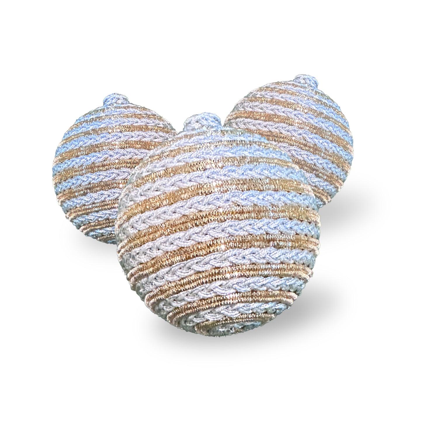 christmas ball Thread copper ball Gold + CREAM 12cm