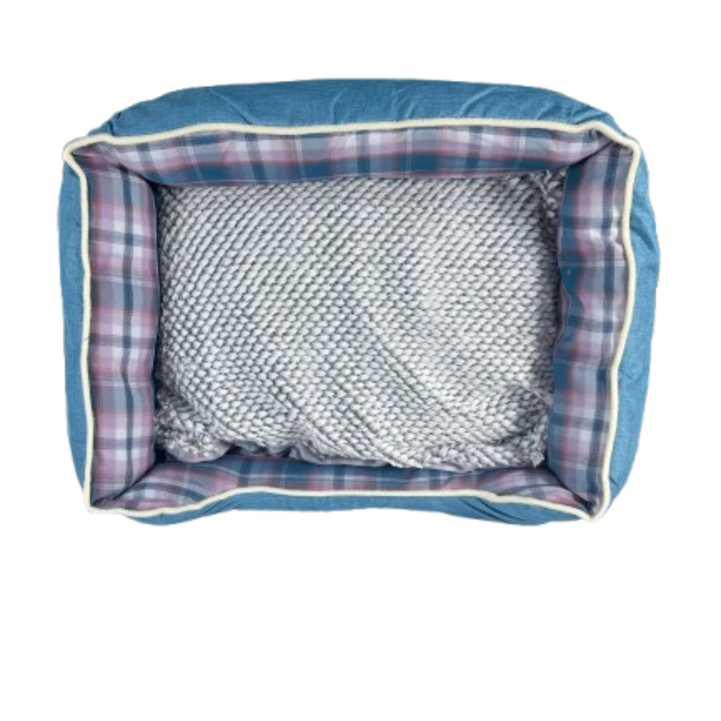 rectangular design blue pet bed - available in 3 sizes