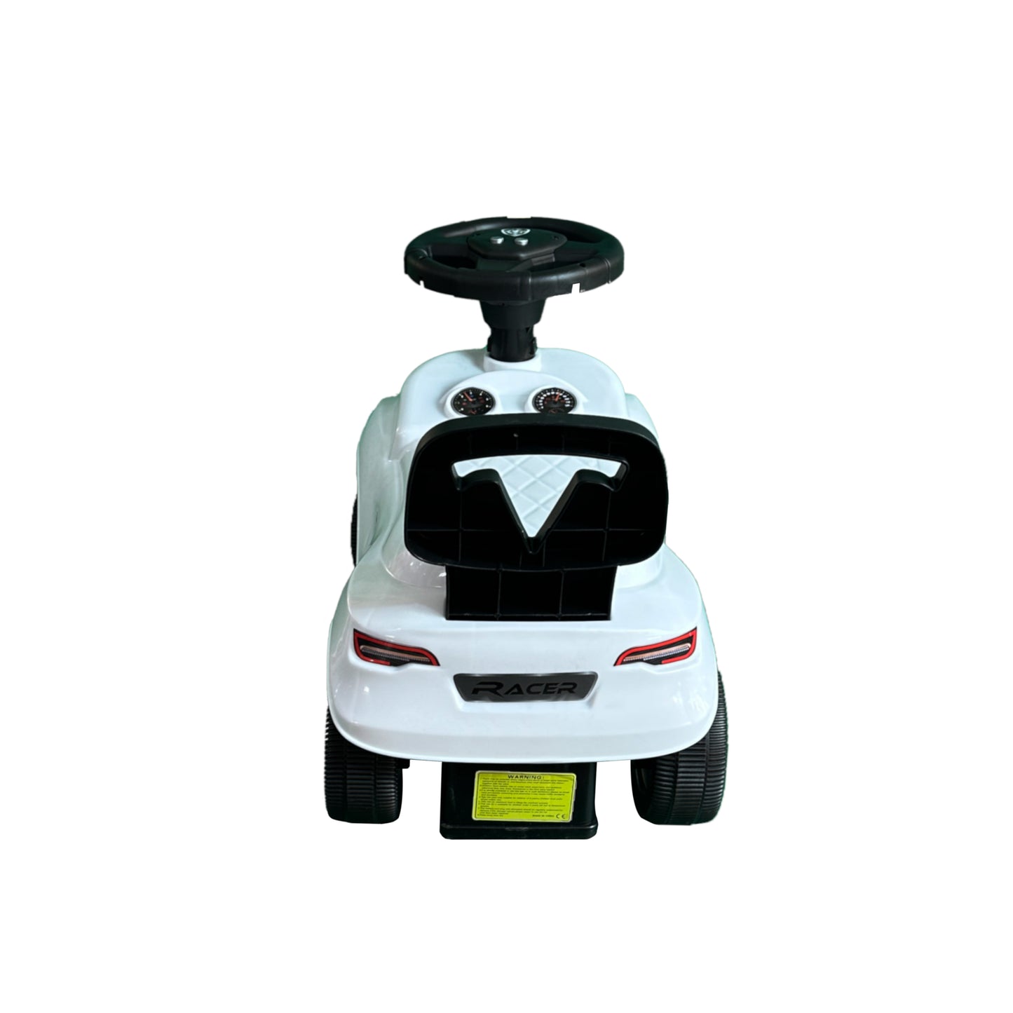 white Kids ride-on 4 wheels car