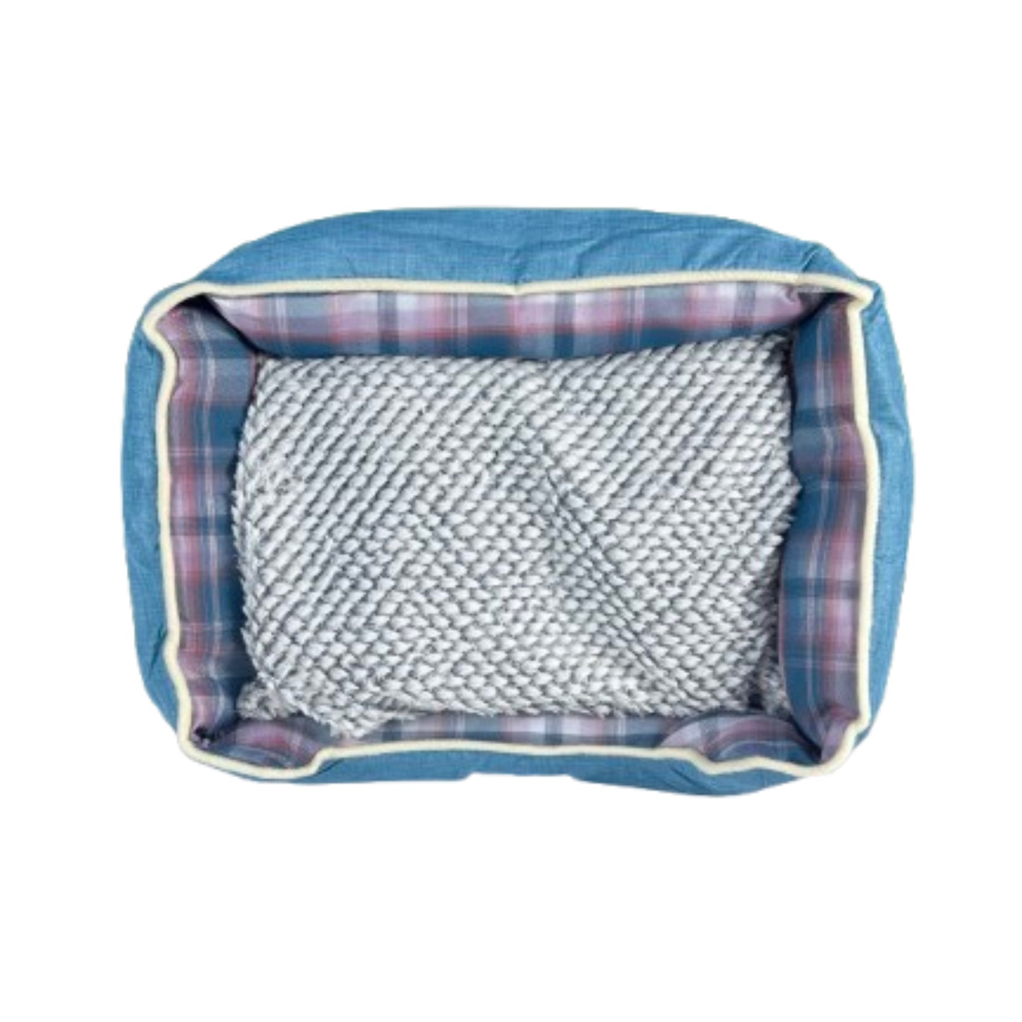 rectangular design blue pet bed - available in 3 sizes