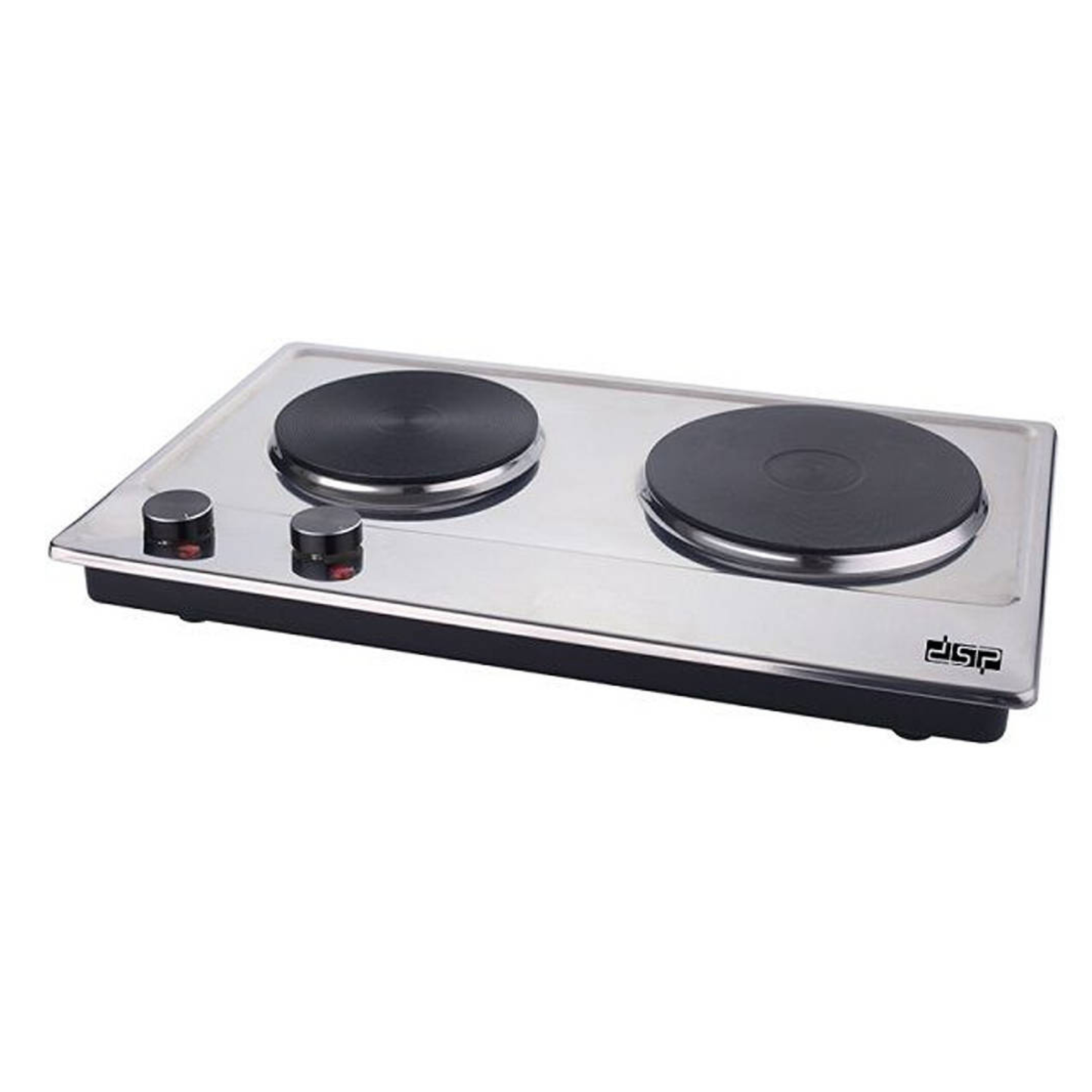 DSP Double Electric Stove, 1000W & 1500W Power, Silver