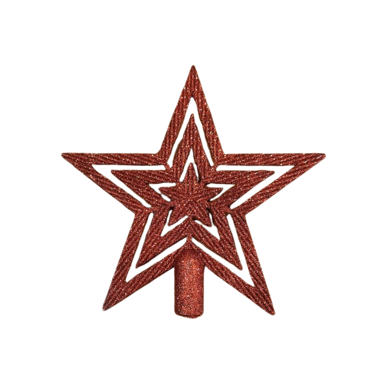 Glittery Tree topper Red