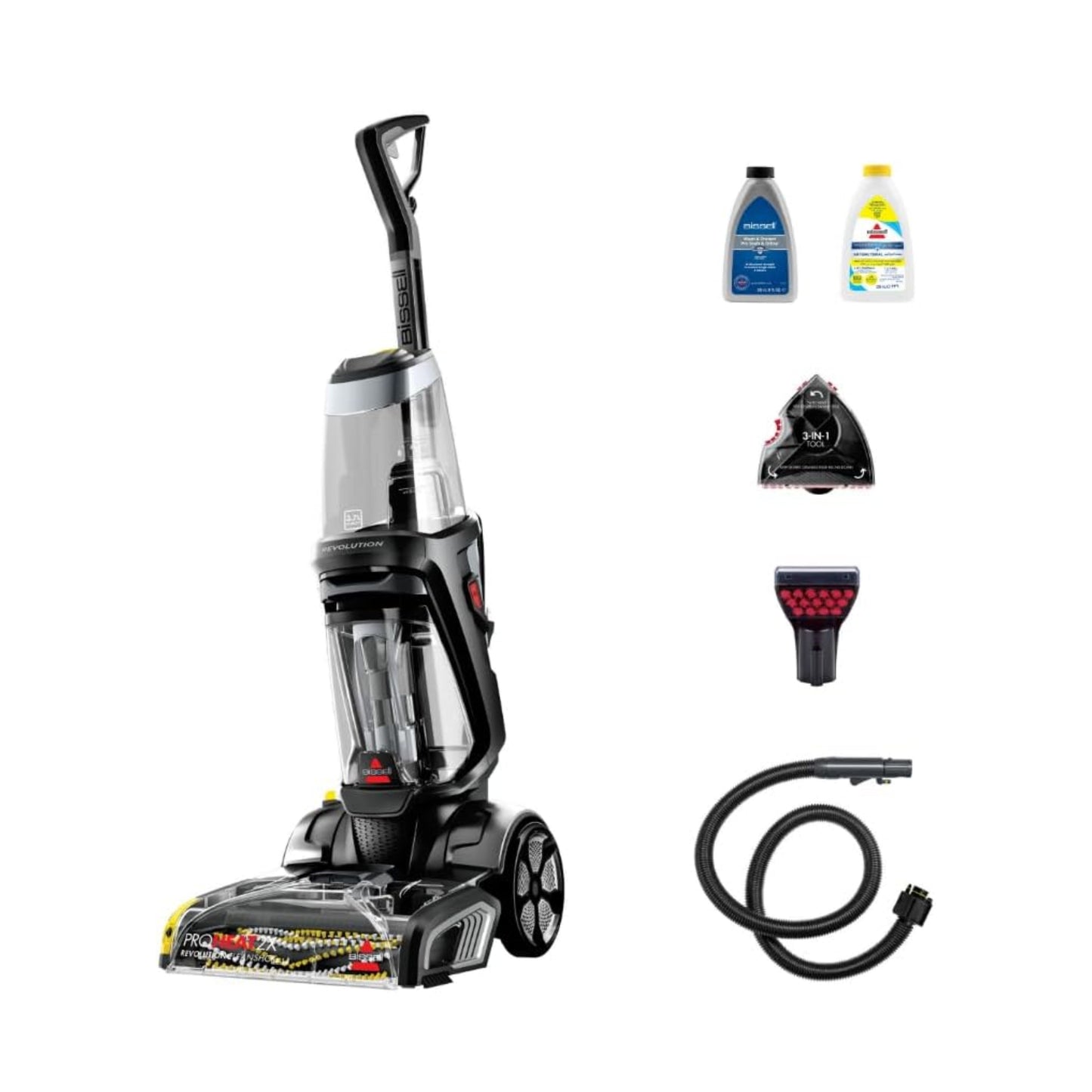 BISSELL ProHeat 2X Revolution Cleanshot  –Upright Carpet Cleaner with HeatWave Technology, Powerful Stain Removal, Large 10kg