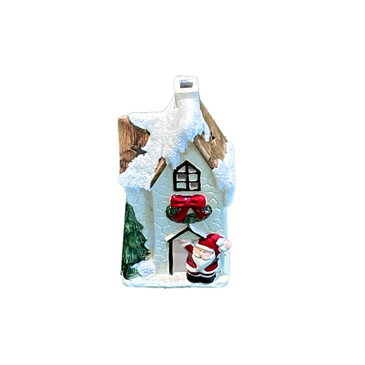 Christmas santa House White 32x12cm porcelain