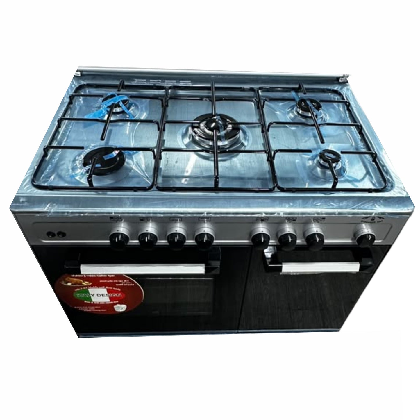 Elegance gas cooker 5 burners 2 Doors - Silver