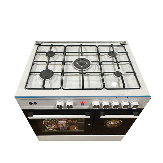 General K gas cooker 5 burners 2 Doors - White