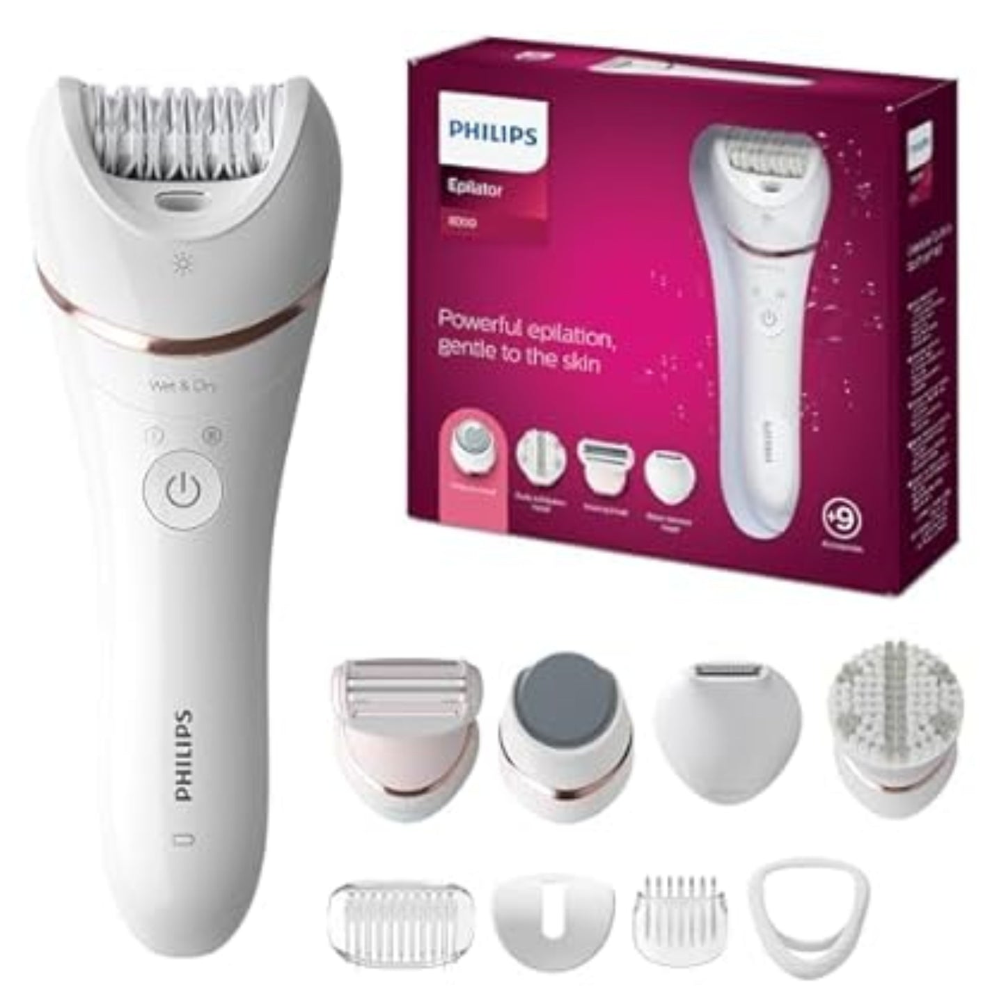 Philips, Cordless Epilator, Ceramic Disc, Wet & Dry (Philips Official Warranty) 740/14