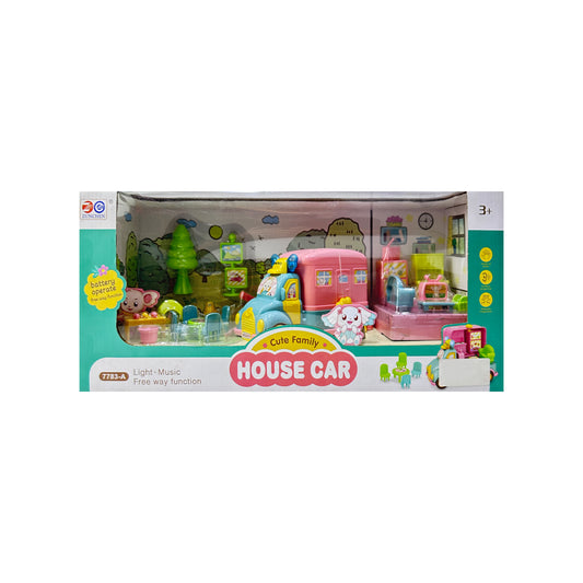 Cute Family House Car, Light Music, Free Way Function