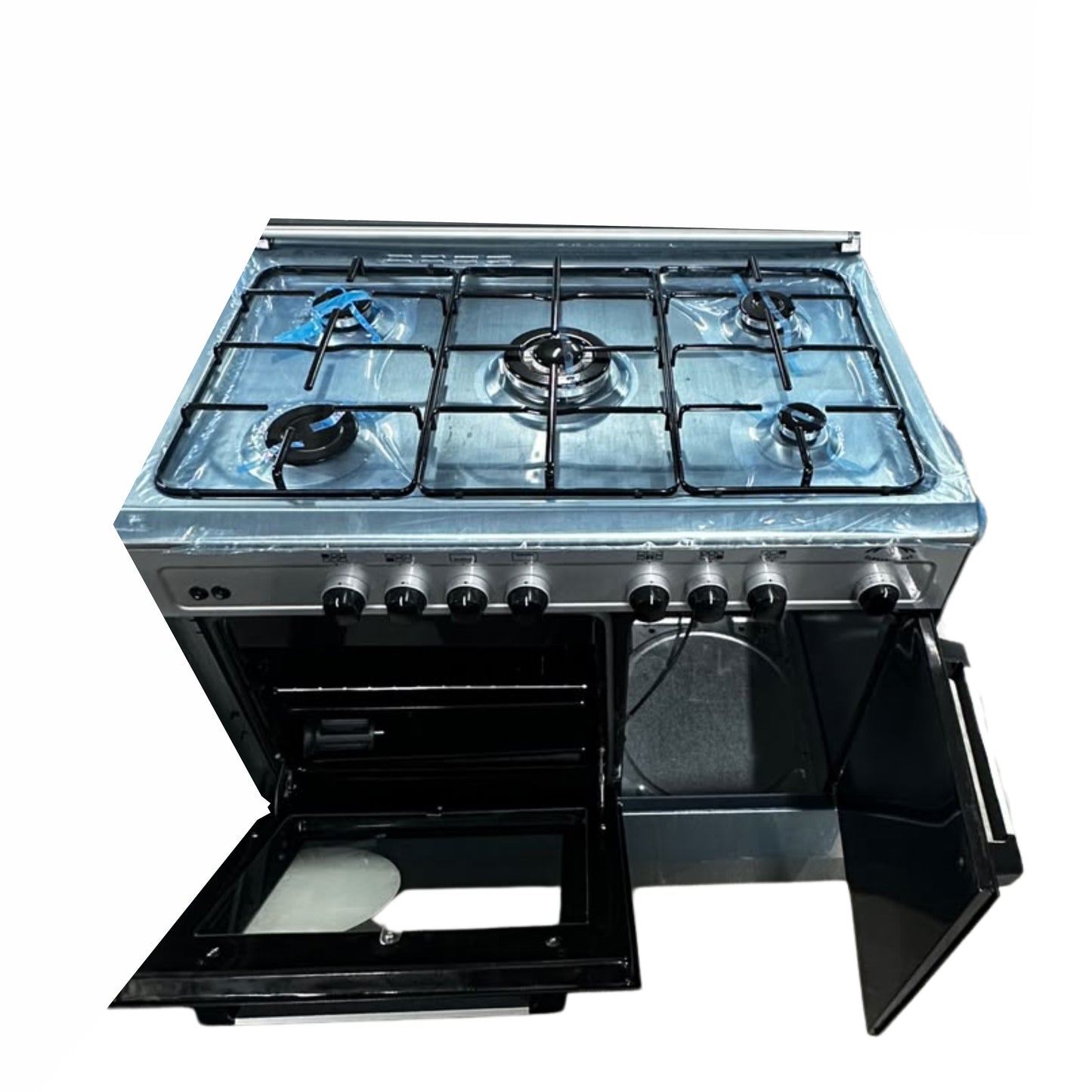Elegance gas cooker 5 burners 2 Doors - Silver