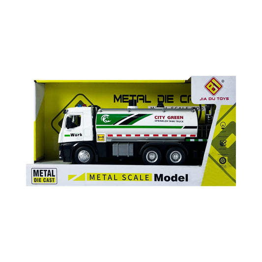 Die-Cast City Green Sprinkler Tank Truck