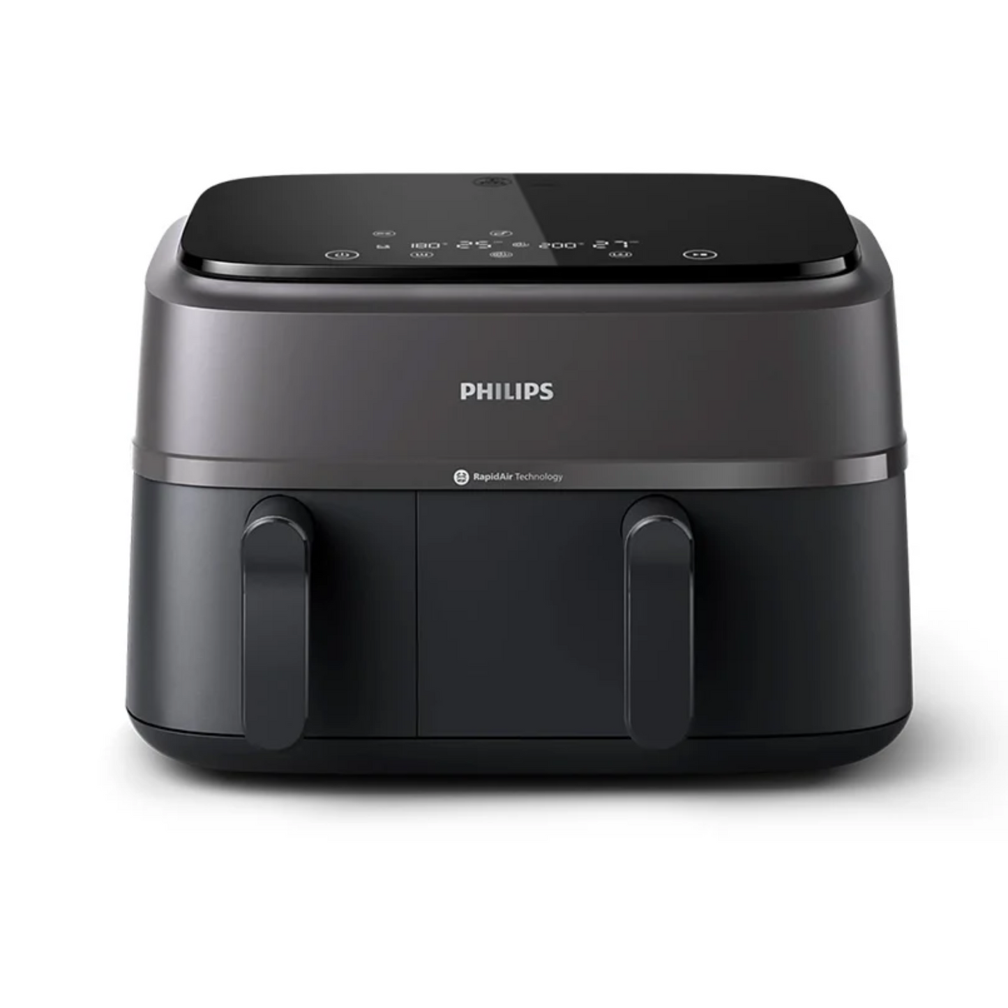 Philips Dual Basket AirFryer 3000 Series - 2750W, 9L Capacity, 2 Basket Drawers, 8 Presets Touchscreen, Black